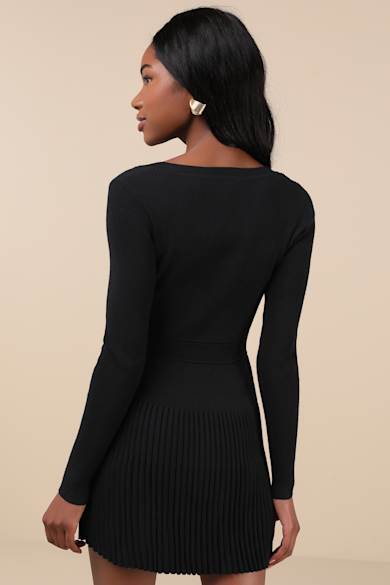 Cute Black Sweater Dresses for Women