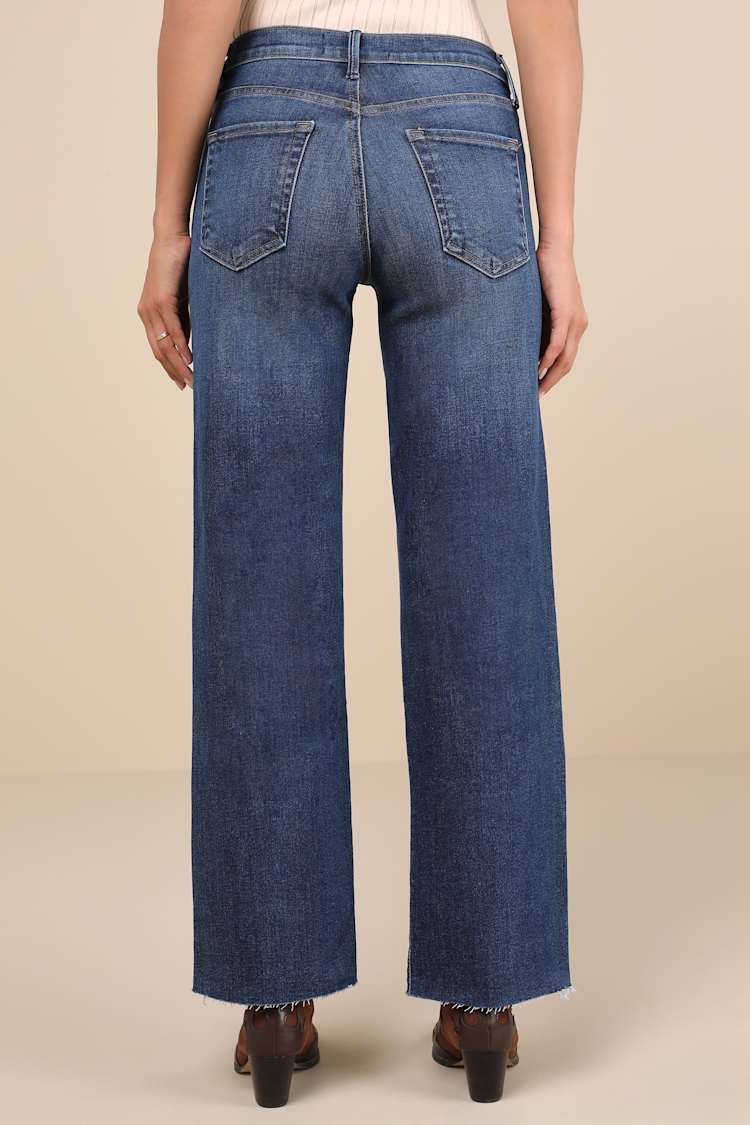 Trending Intention Dark Wash Slim Palazzo Jeans