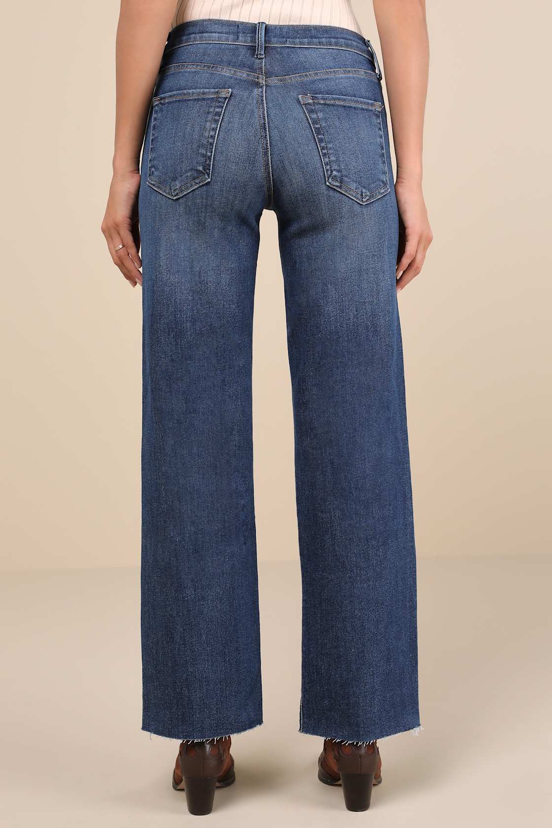 Trending Intention Dark Wash Slim Palazzo Jeans