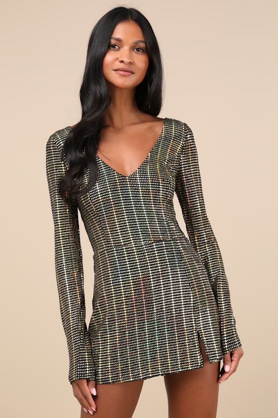 Sparkling Idea Black and Gold Skort Romper 4