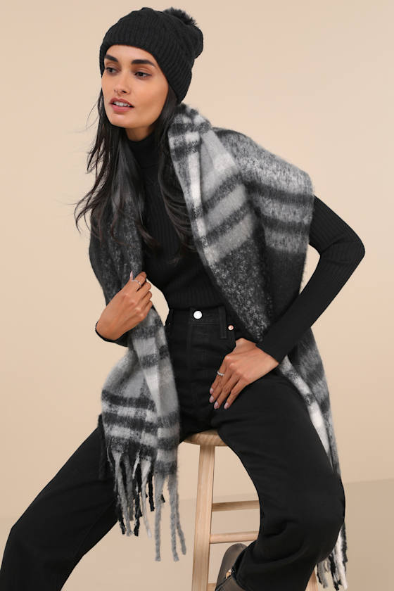 Hat Attack Cozy Plaid Scarf