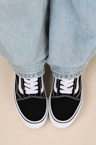 Old Skool Black Suede Stackform Lace-Up Sneakers 1