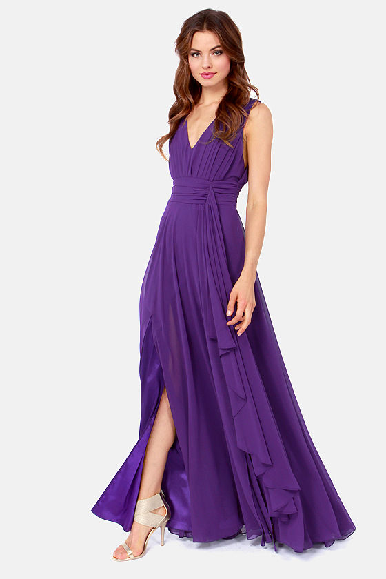 Pretty Purple Dress - Maxi Dress - Sleeveless Dress - $147.00