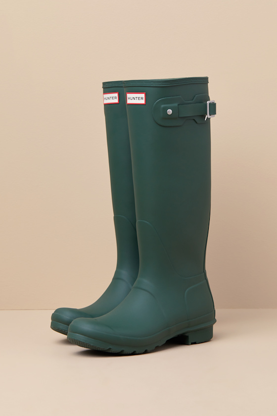 Original Tall Hunter Green Rain Boots 2