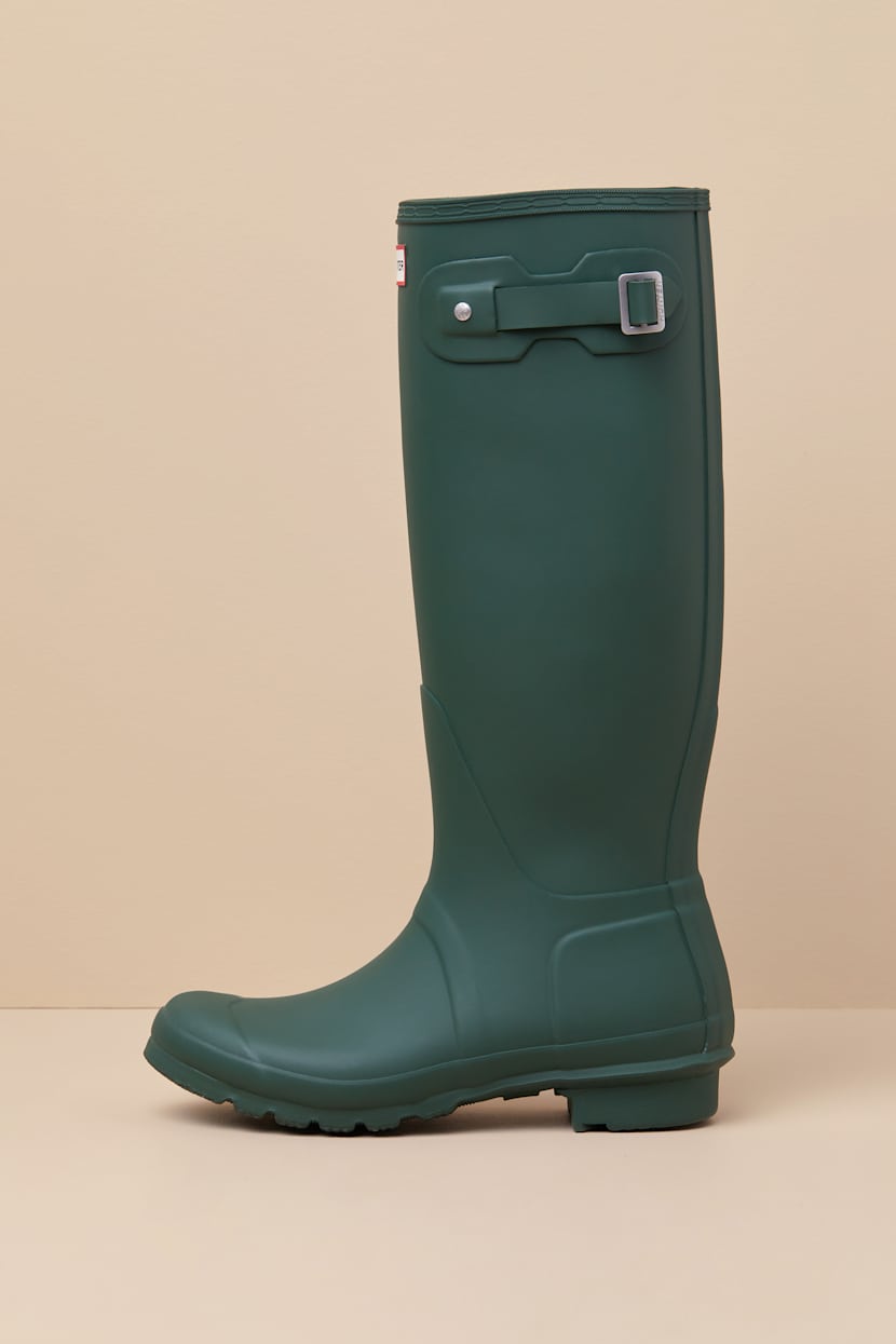 HUNTER RAIN BOOTS Amazon.com | Hunter Womens Original Tall Boots Dark Green,6  main image 3