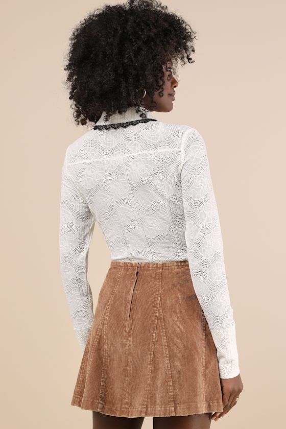 Lulus Cutest Expectation Washed Brown Corduroy Mini Skirt In Brown