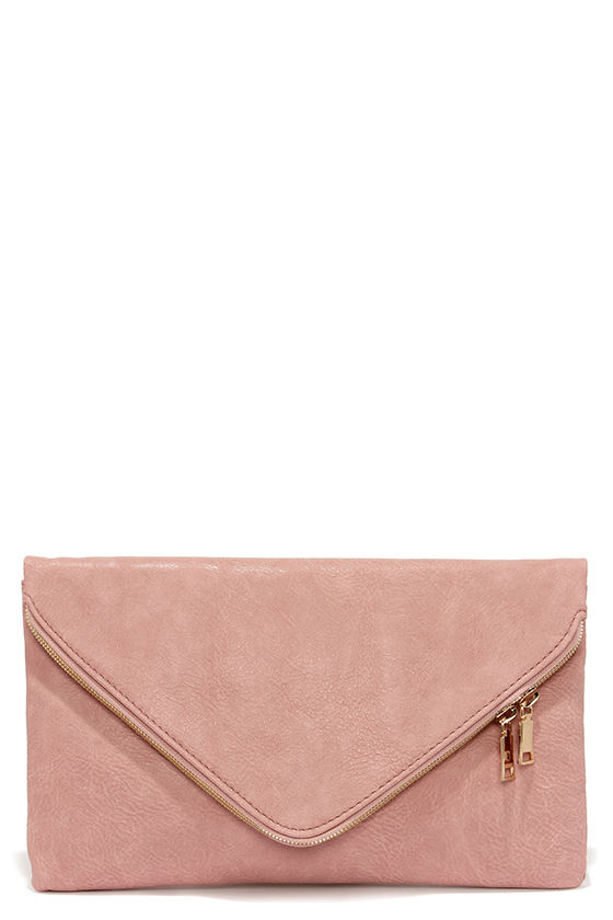 Cute Blush Pink Clutch - Envelope Clutch - Vegan Leather Purse - $31.00 ...