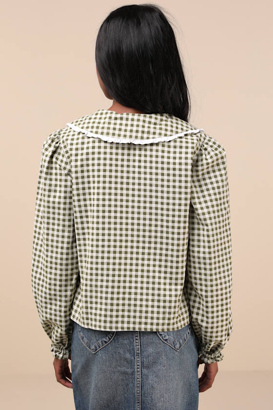 Green Gingham Top main image 0