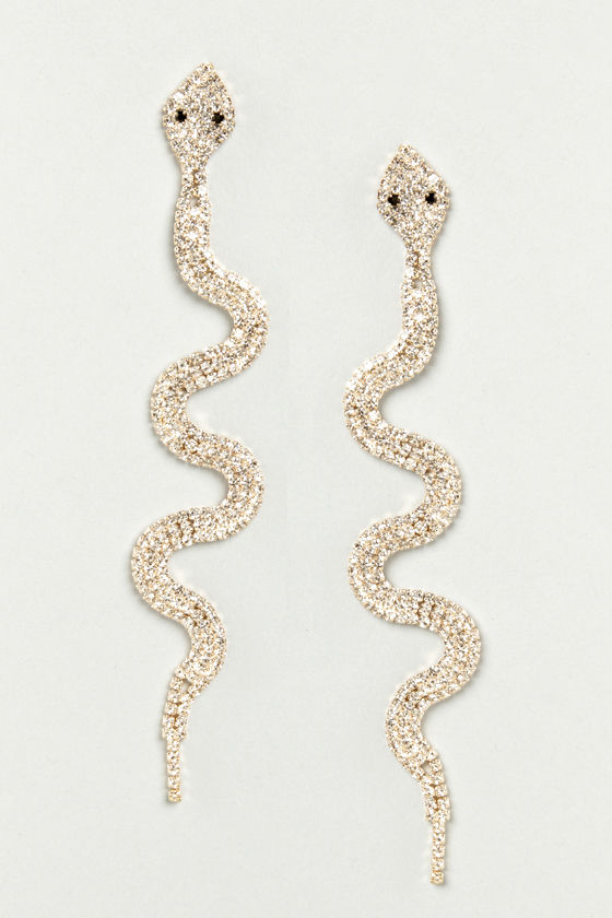 Medusa s Minions Rhinestone Snake Earrings