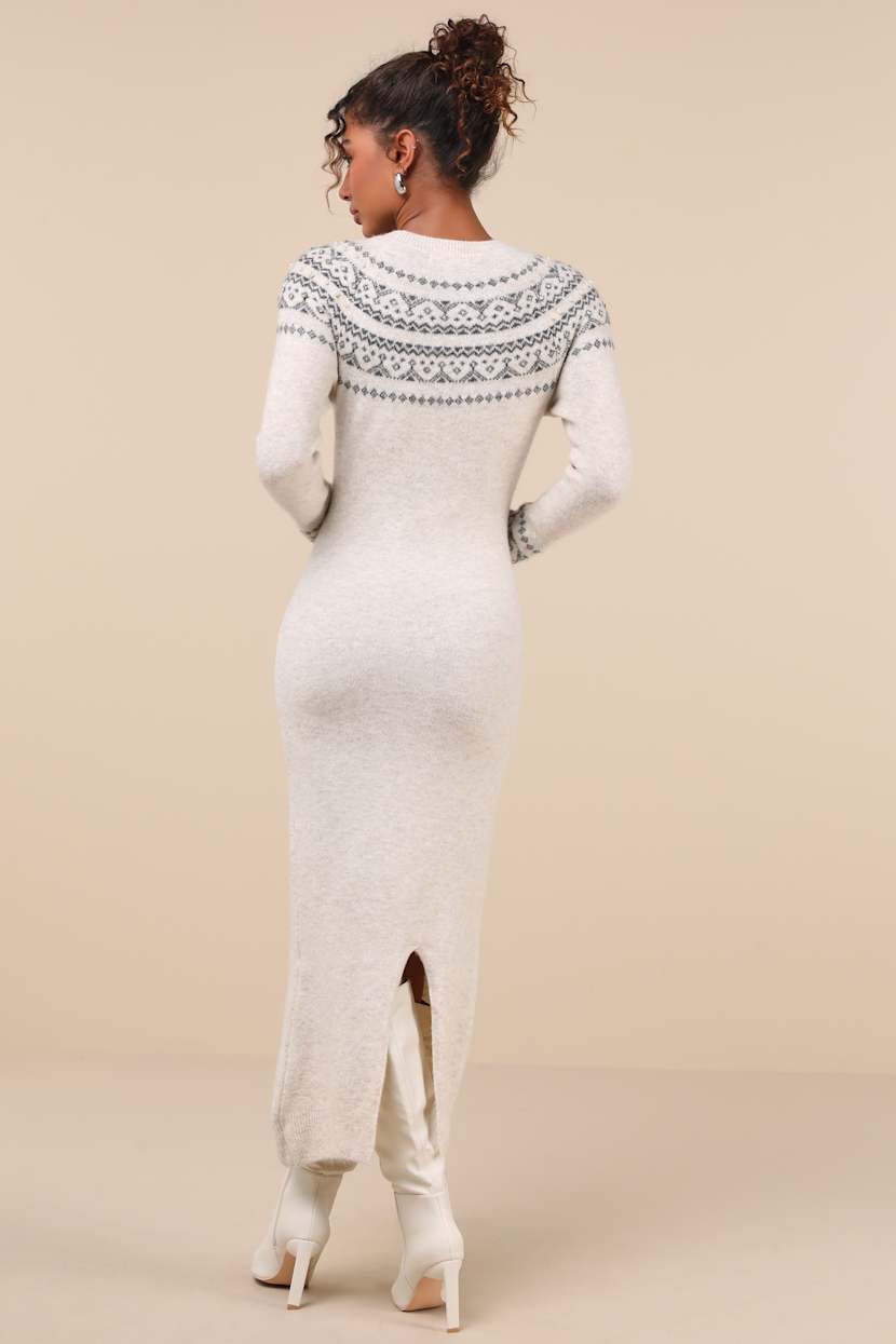Creamed Marled Sweater Dress - Fair Isle Dress - Rhinestone Dress - Lulus Creamed Marled Sweater Dress - Fair Isle Dress - Rhinestone Dress - Lulus