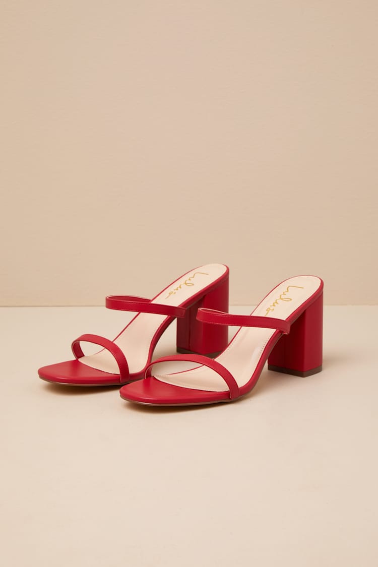 Ariellie Red High Heel Sandals