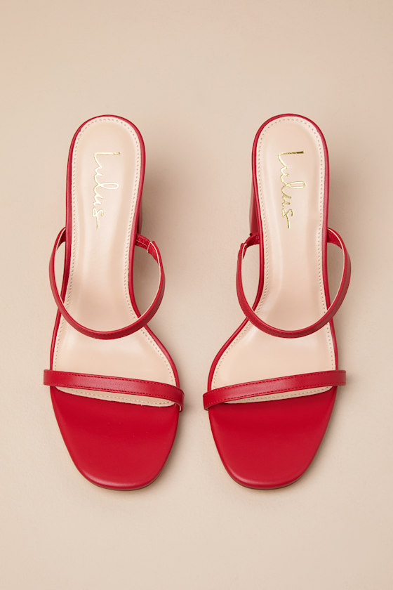 Lulus Ariellie Red High Heel Sandals In Red