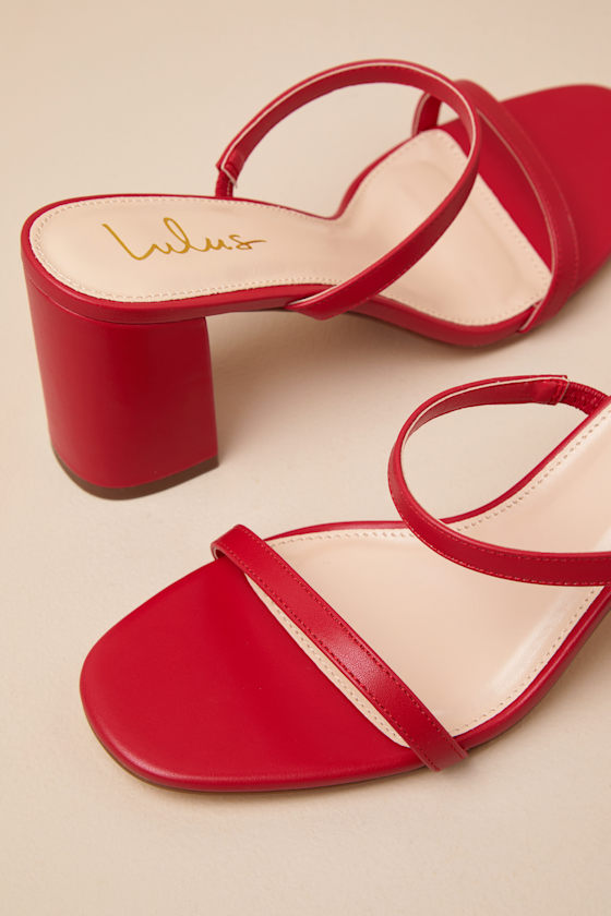 Lulus Ariellie Red High Heel Sandals In Red