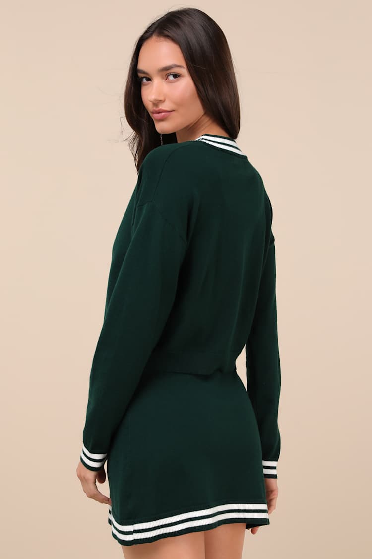 Dark Green Dress Set - Sweater Mini Dress - Dress & Cardigan Set - Lulus Dark Green Dress Set - Sweater Mini Dress - Dress & Cardigan Set - Lulus