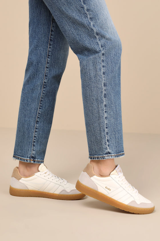Eagle '86 Off White and Light Caramel Suede Leather Sneakers 1