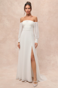 Adorna White Off-the-Shoulder Maxi Dress 3