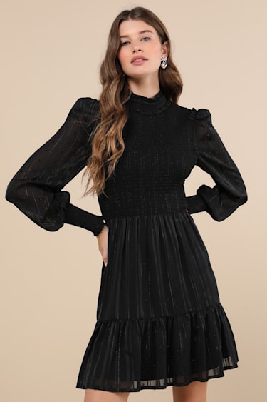 string along mini dress hearts black Love Game Rhinestone Heart Crepe Mini Dress in Black | Size: XS | Knit Fabric/Rhinestone main image 1