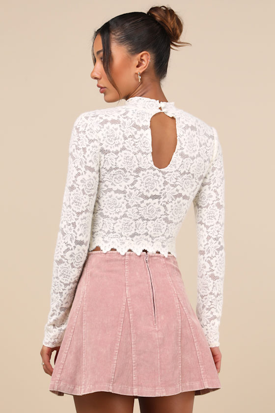 Cutest Expectation Washed Mauve Pink Corduroy Mini Skirt 6