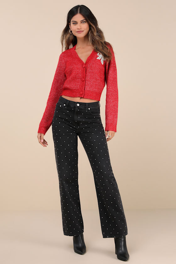 DAZE DENIM 1999 WASHED BLACK SLOUCHY HIGH-RISE JEANS