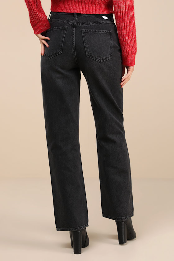 DAZE DENIM 1999 WASHED BLACK SLOUCHY HIGH-RISE JEANS