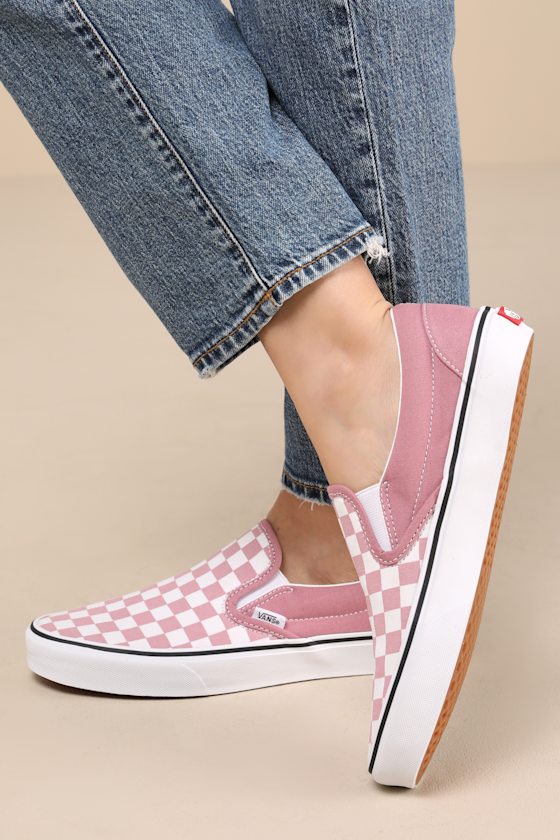Classic Foxglove Checkerboard Slip-On Sneakers 5