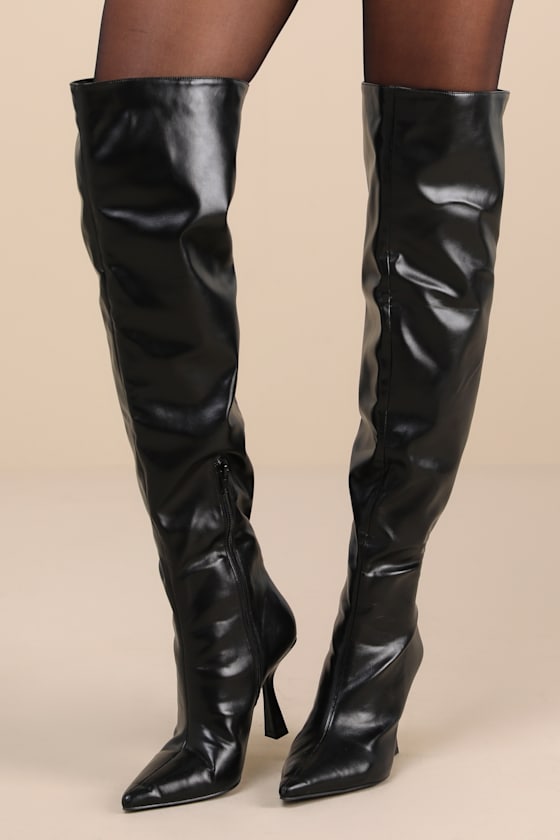Harpwood Black Over-the-Knee Boots 1