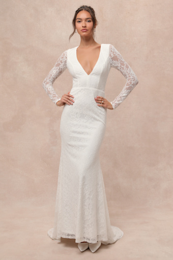 Emmersyn White Lace Backless Maxi Dress 2