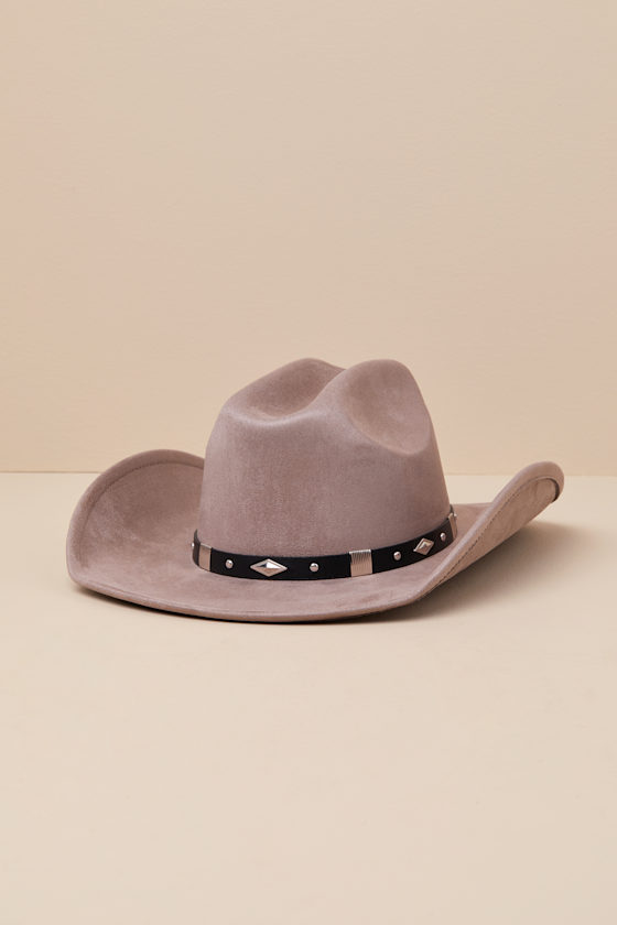 Paytonn Taupe Suede Western Hat 1