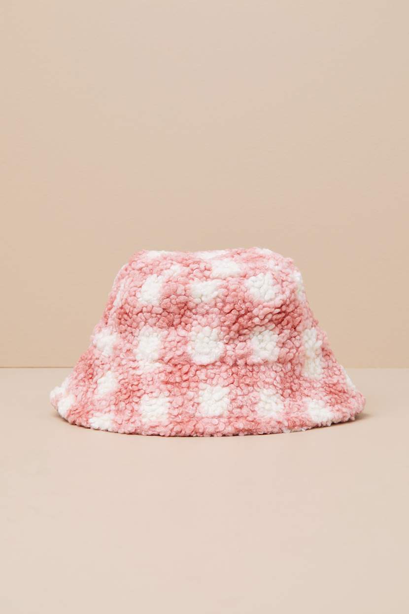 Teddy Fresh pink plaid wool blend bucket hat Teddy Fresh | Accessories | Teddy Fresh Pink Plaid Wool  main image 2