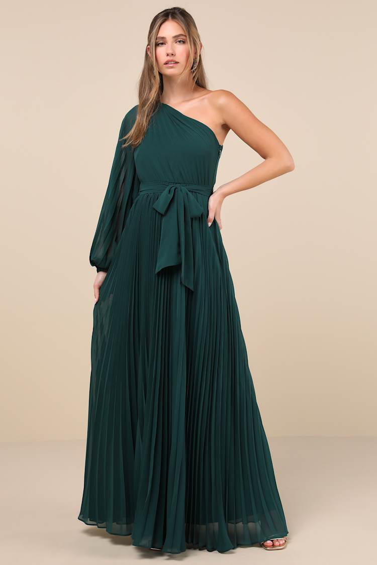 knee length dresses for ladies Twilight Tango One-Shoulder Maxi Dress Blush– Selfie Leslie