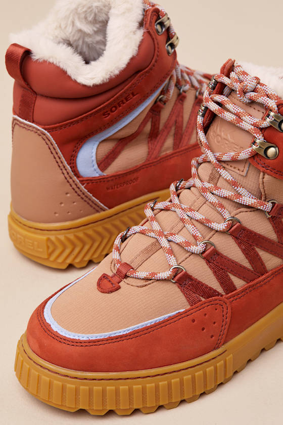 Sorel Ona Ave Trek Waterproof Boot In Orange