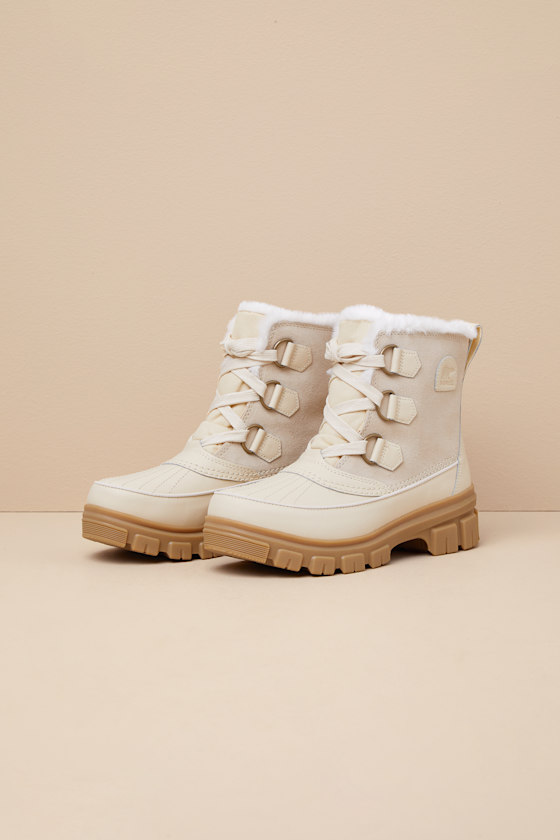 Tivoli V Honey White and Sea Salt Waterproof Ankle Boots