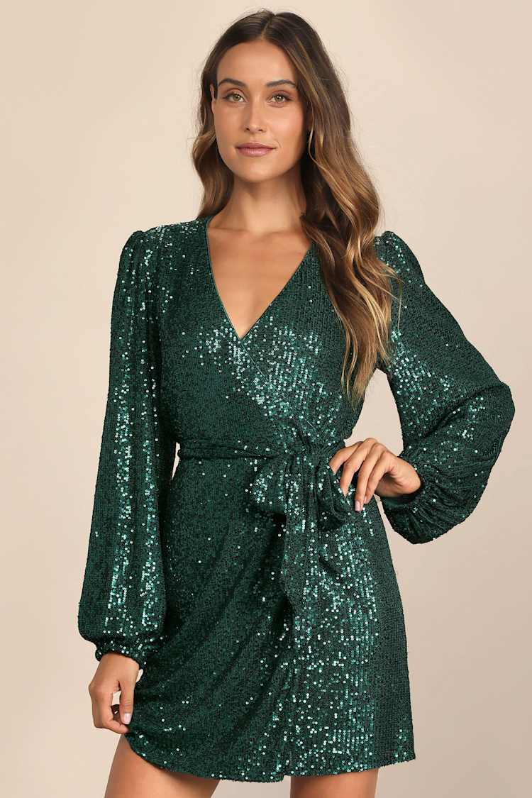 green emerald velvet dress V-Neckline Glitter Embellishment Long Gown J810A – Sparkly Gowns main image 0
