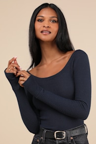 Everyday Design Navy Blue Long Sleeve Top 4