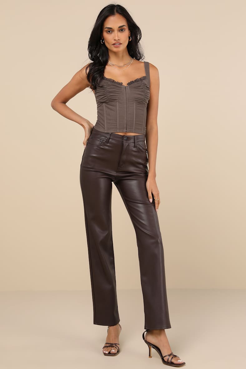 Coveted Flirt Grey Mesh Bustier Crop Top