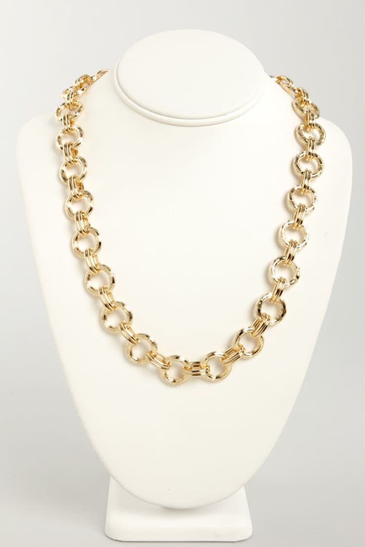 Doll and Chain Gold Chain Necklace - $33 : Fashion at Lulus.com