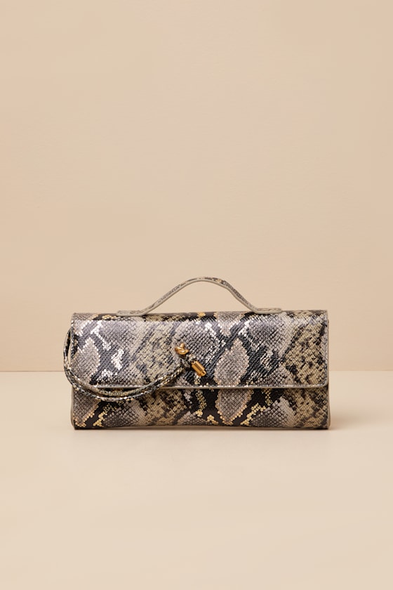 Stylish Women's Snake Print Crossbody Bag With Chain Strap - Perfect Evening Clutch & Shoulder Satchel In Red 13 thumbnail image
