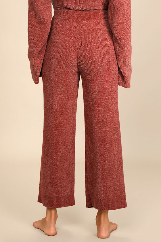 Comfy Cutie Rusty Rose Chenille Sweater Pants 7