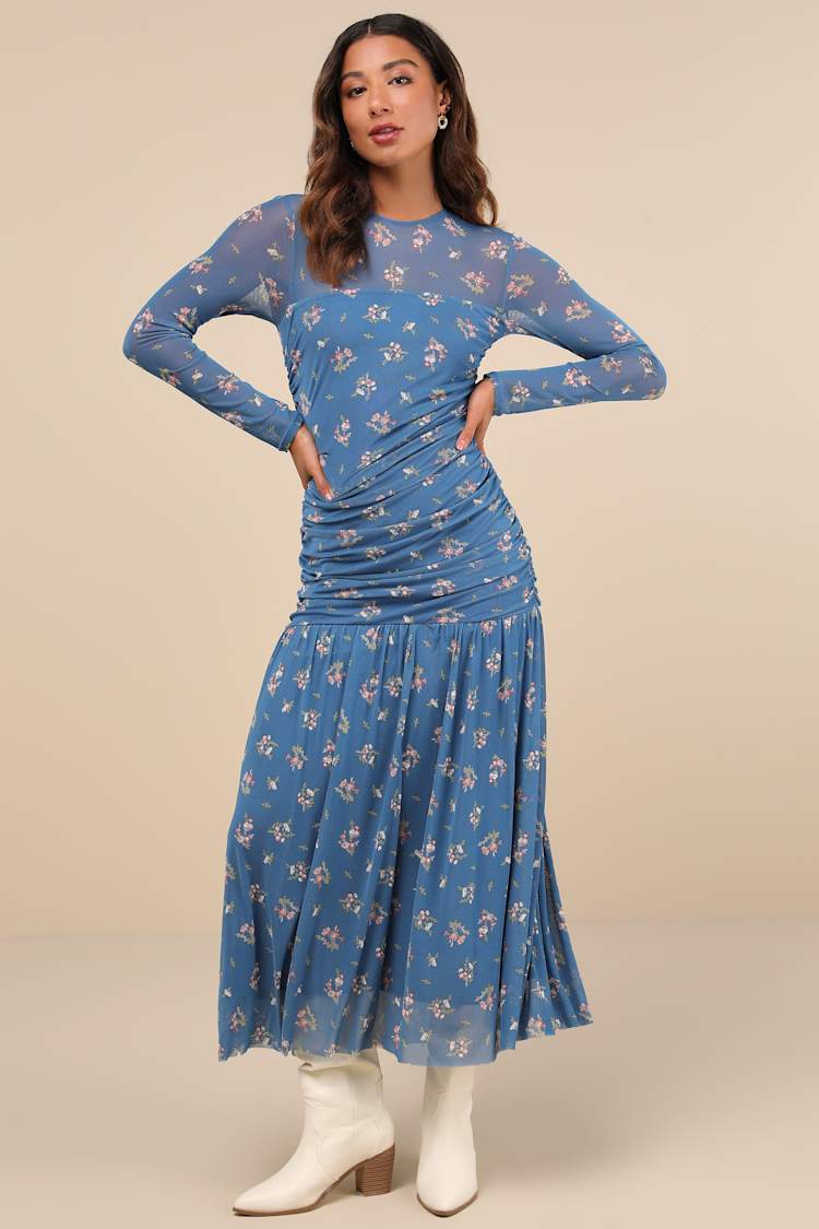 sachin and babi light blue dress Quiet Grace Drop Waist Pleated Maxi Dress Small (0/2) / Cream/Black