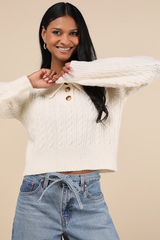 cozy cable knit sweater