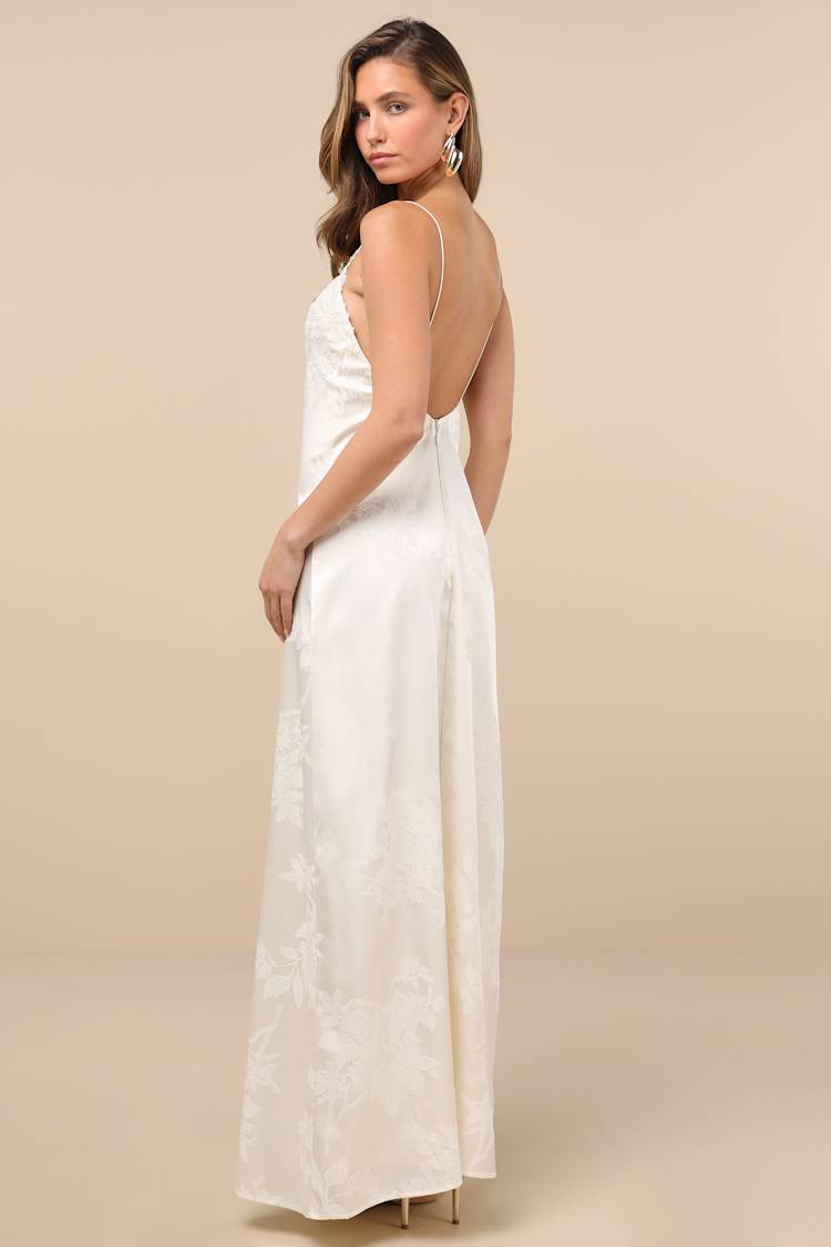 white christmas dresses La Lune Plunged Tie Front Maxi Dress main image 1