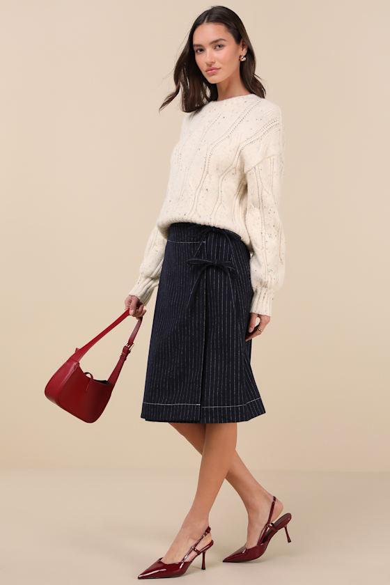 スカート Smooth Mood Dahlia Skirt Blue Striped The Fousta Skirt in Cotton Poplin – Suzie Kondi