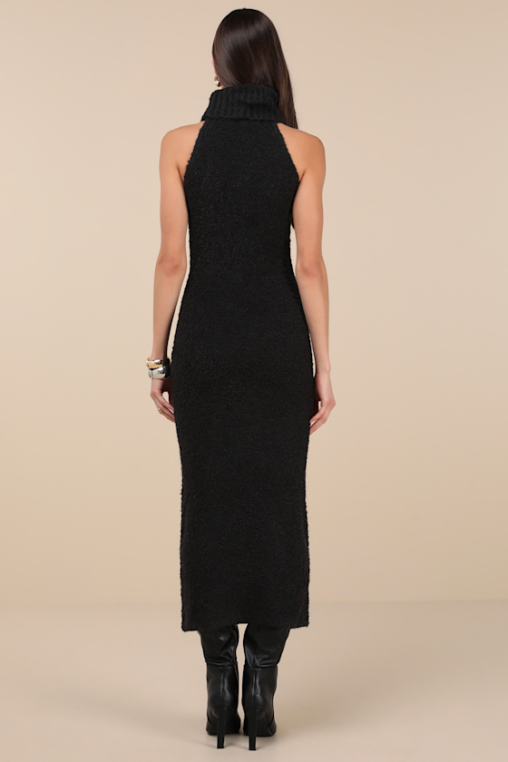ワンピース Jil Sander Long Black Alpaca Turtleneck Dress Jil Sander Long Alpaca Turtleneck Dress in Black | Lyst