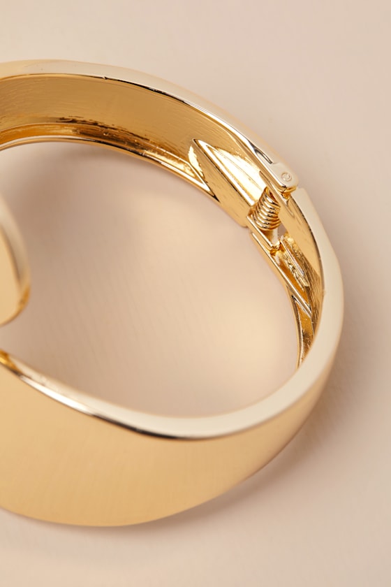 Shop Lulus Yenna Gold Tapered Cuff Bracelet