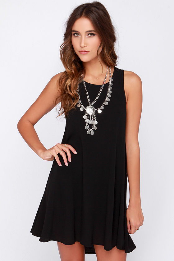 Chic Black Dress - Swing Dress - High Low Dress - $38.00 - Lulus