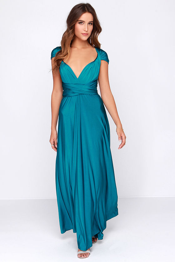 teal infinity dress