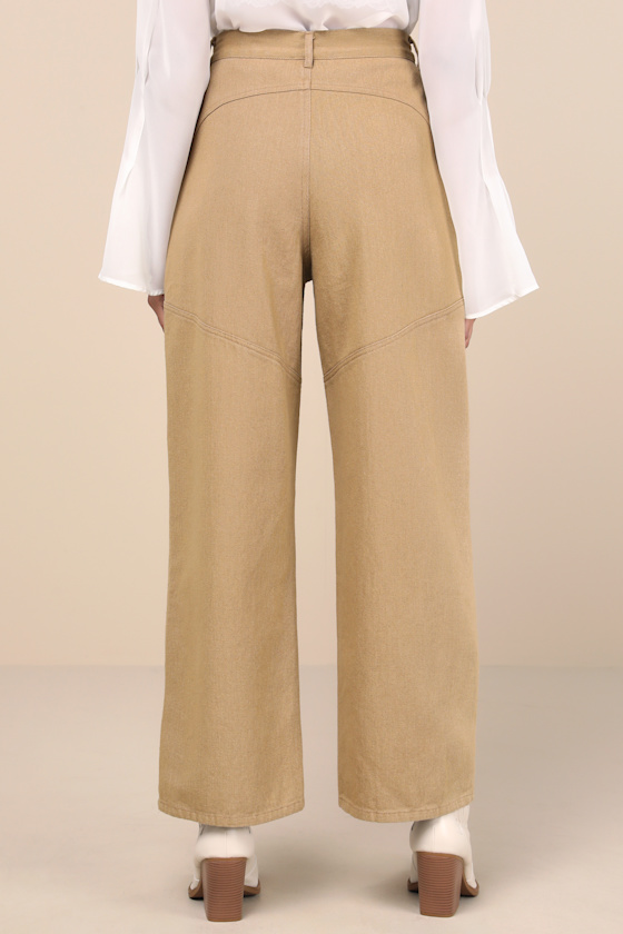 LULUS COVETED ELEMENT TAN TWILL CARPENTER PANTS