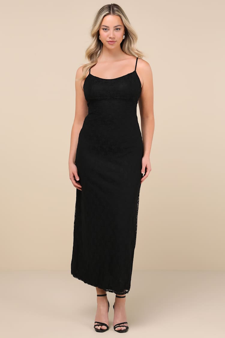 black a line maxi dress Jluxlabel Women's High Line Collar Maxi Dress