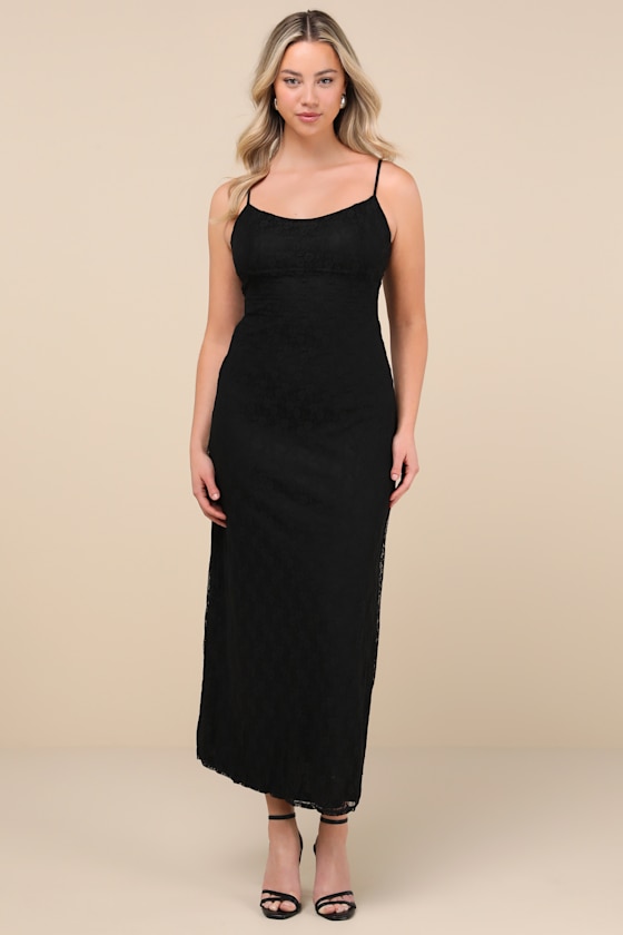 Flawless Choice Black Lace Sleeveless Maxi Dress 5