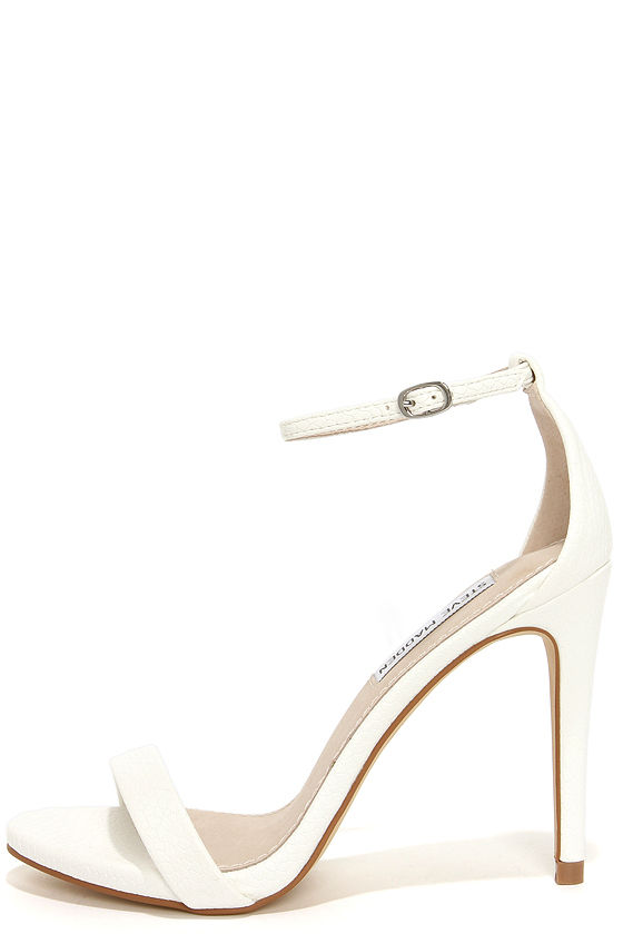 steve madden white high heels